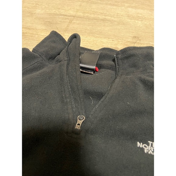 North Face Womens Pullover 1/4 Zip Black Longsleeve Size M Lightweight Polartec - Picture 3 of 10